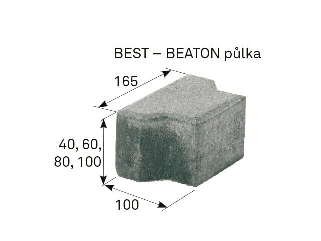 BEST-BEATON PŮLKA/6CM — ANTRACITOVÁ