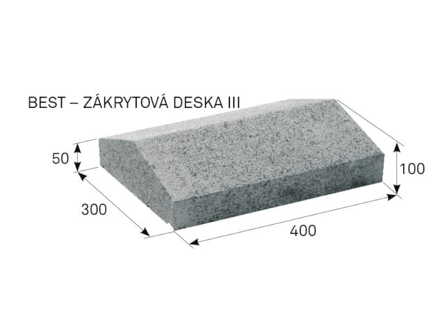 BEST-ZÁKRYTOVÁ DESKA III/10CM — ANTRACITOVÁ