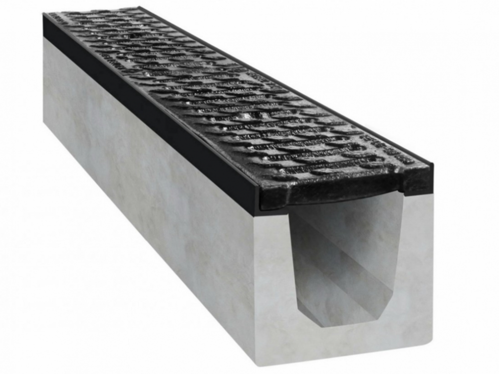 Betonový žlab C250 s litinovou mříží