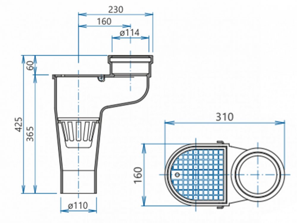 Litinový geiger - Varianta: ø 114/110 mm