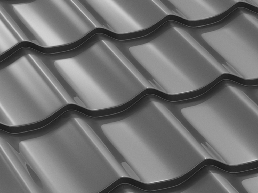 Plechová střešní krytina Classic Tile - Barva: RAL 3011 červená, Rozměr: 1200 x 1200 mm