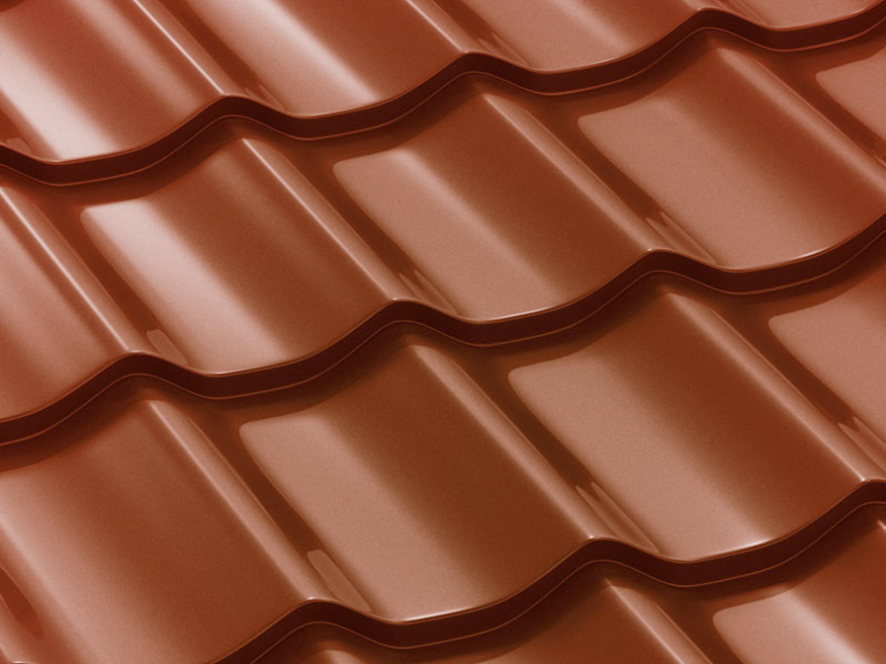 Plechová střešní krytina Classic Tile - RAL 8017 hnědá
