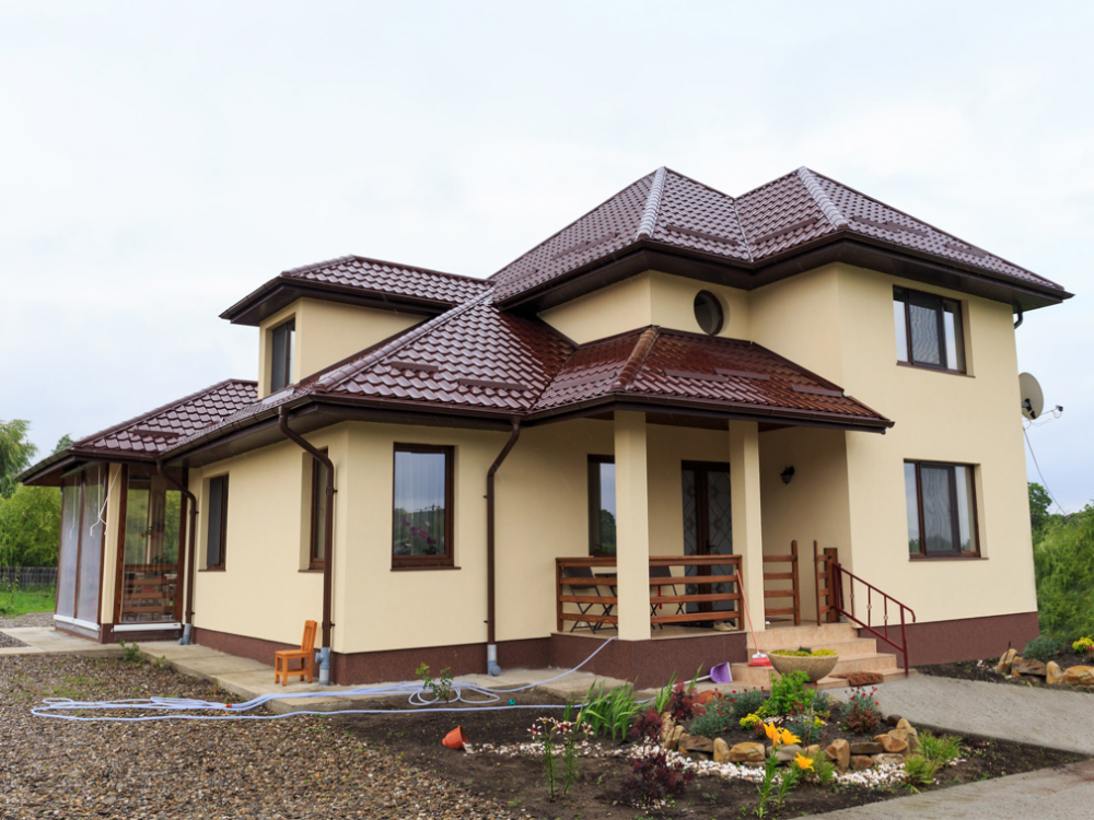 Plechová střešní krytina Classic Tile - Barva: RAL 3011 červená, Rozměr: 1200 x 1200 mm