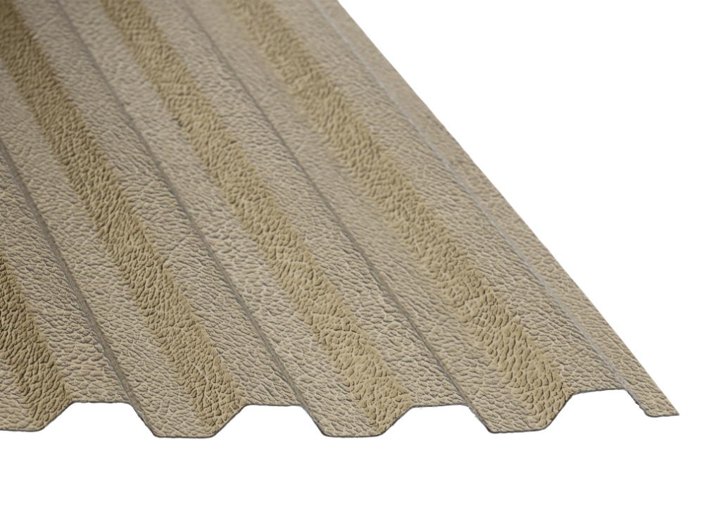 Trapézový polykarbonát bronz s hrubou strukturou - Rozměr: 2000 x 1060 x 1,2 mm