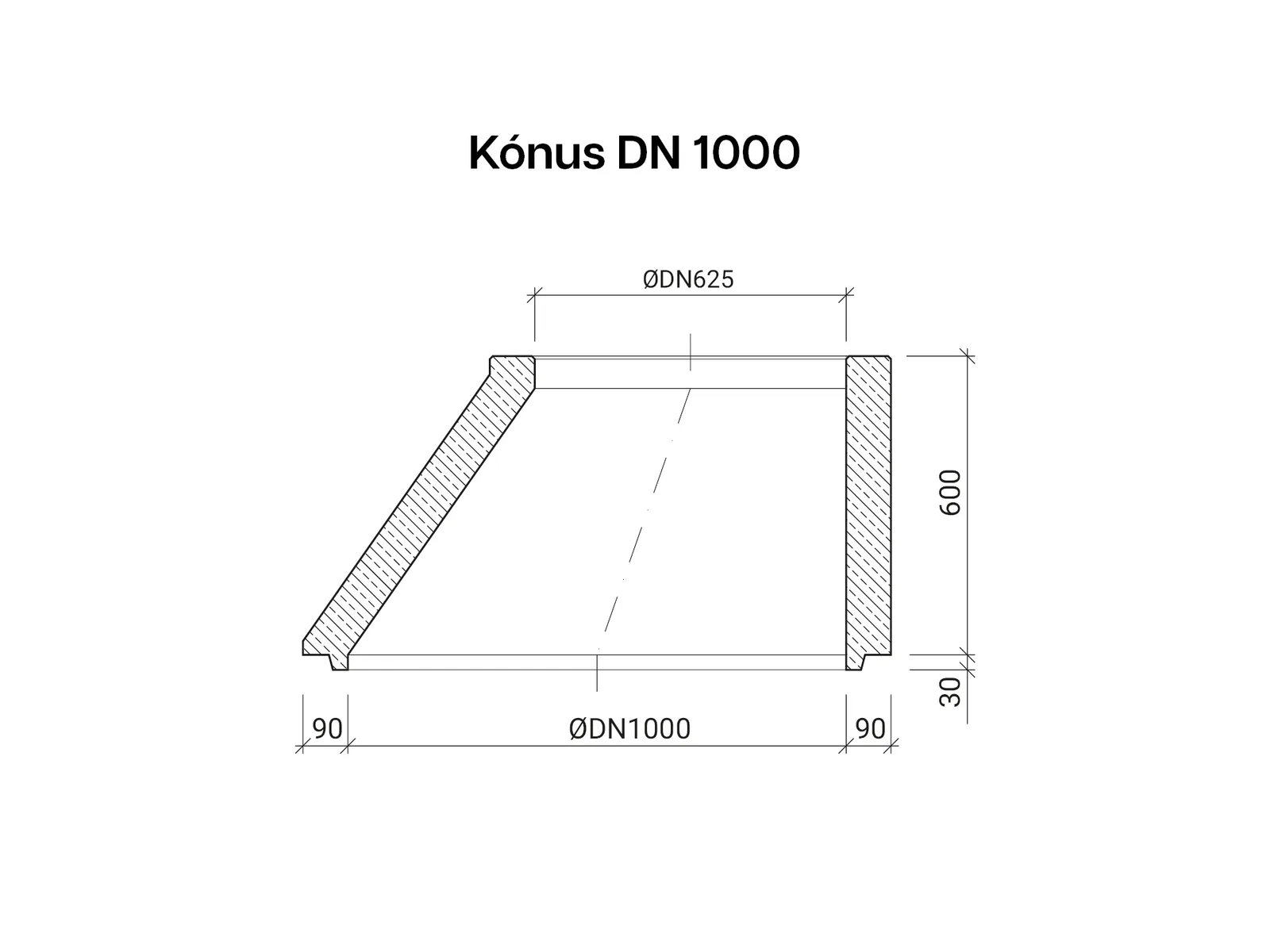 CSBETON - Kónusy DN 1000 Kónus DN 1000/625, t 90 mm