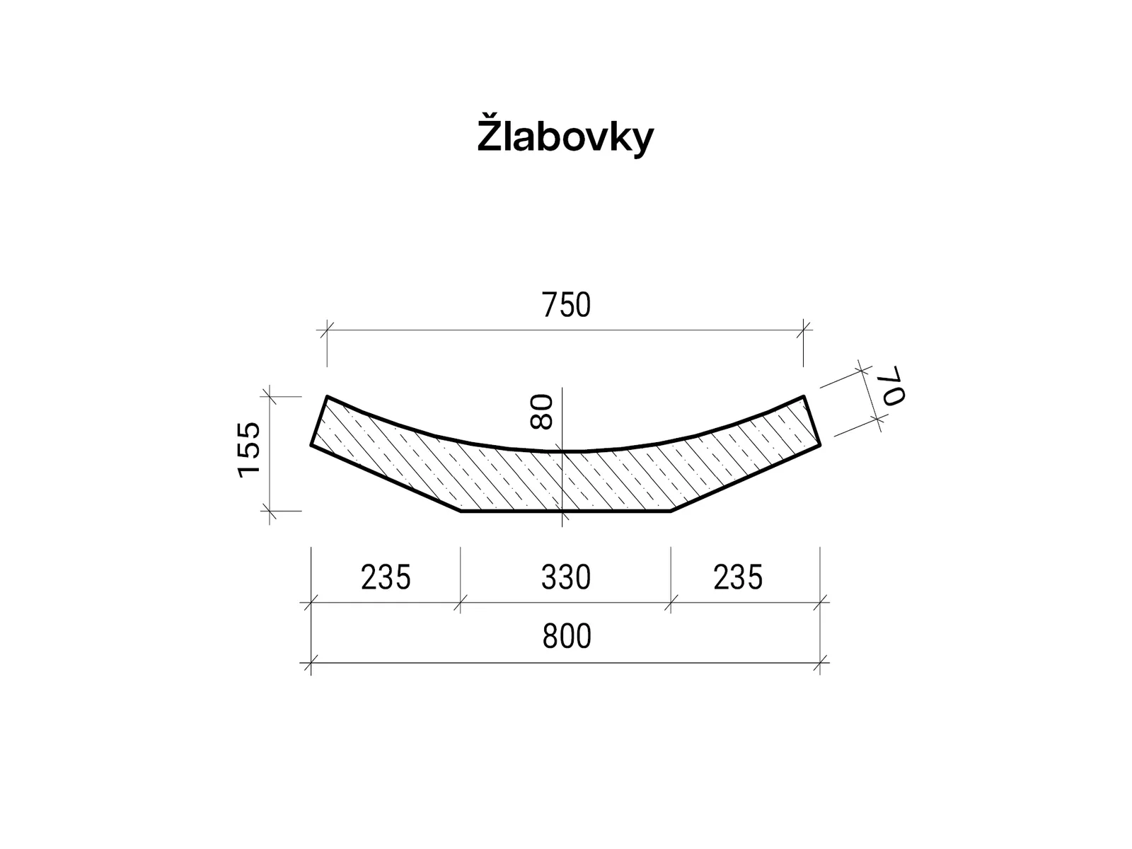 CSBETON - Žlabovky Žlabovka rovné hrany 14 cm