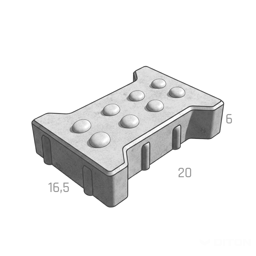 DITON - Íčko 6 slepecké červené — perokresba
