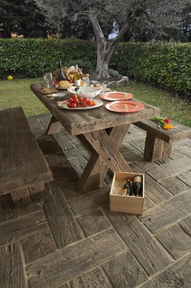 DITON - Lavice typ fošna 200 natur patina — realizace