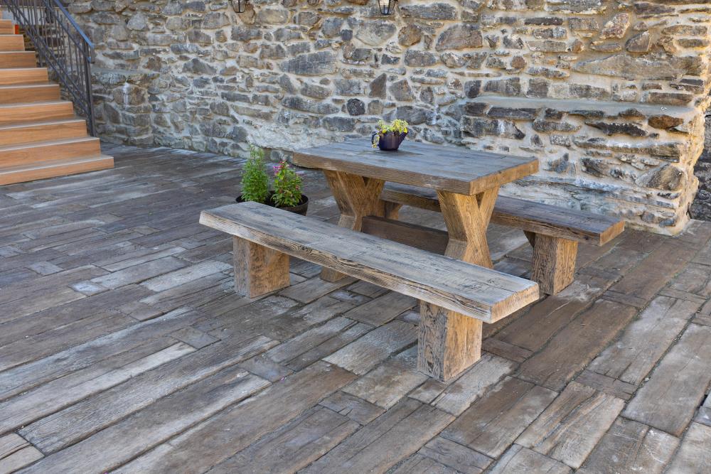 DITON - Lavice typ fošna 200 natur patina — realizace