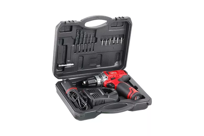Vrtačka AKU FESTA 12V set 2x baterie 1.5A, nabíječka, kufr, příslušenství