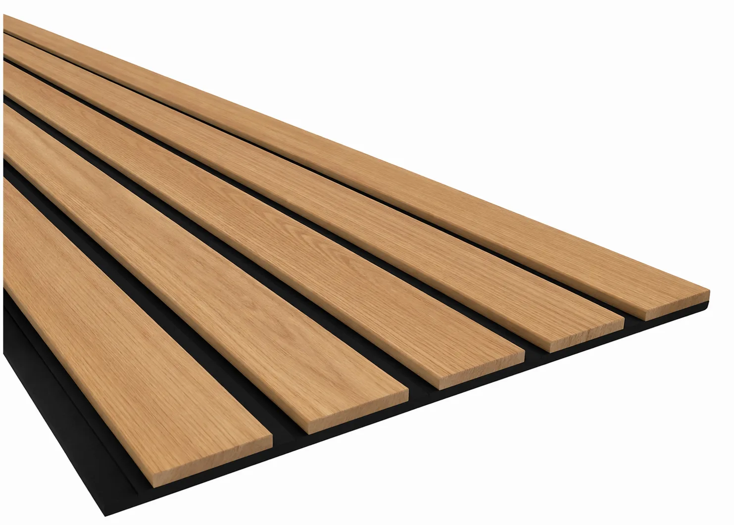 Akustický panel WALLNITE Universal line Panel FLAT černý filc Dub 2600x400x21 mm