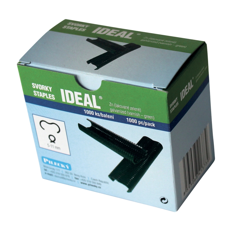 Svorka IDEAL poplastovaná (Zn + PVC), balení 1 000 ks