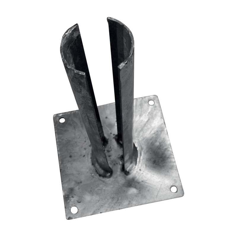 Zn patka k montáži sloupku na betonový základ - pro sloupky průměr 60 mm
