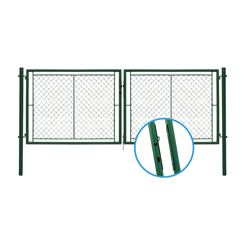 Dvoukřídlá brána IDEAL® II poplastovaná (Zn + PVC) - rozměr 3037 × 1950 mm
