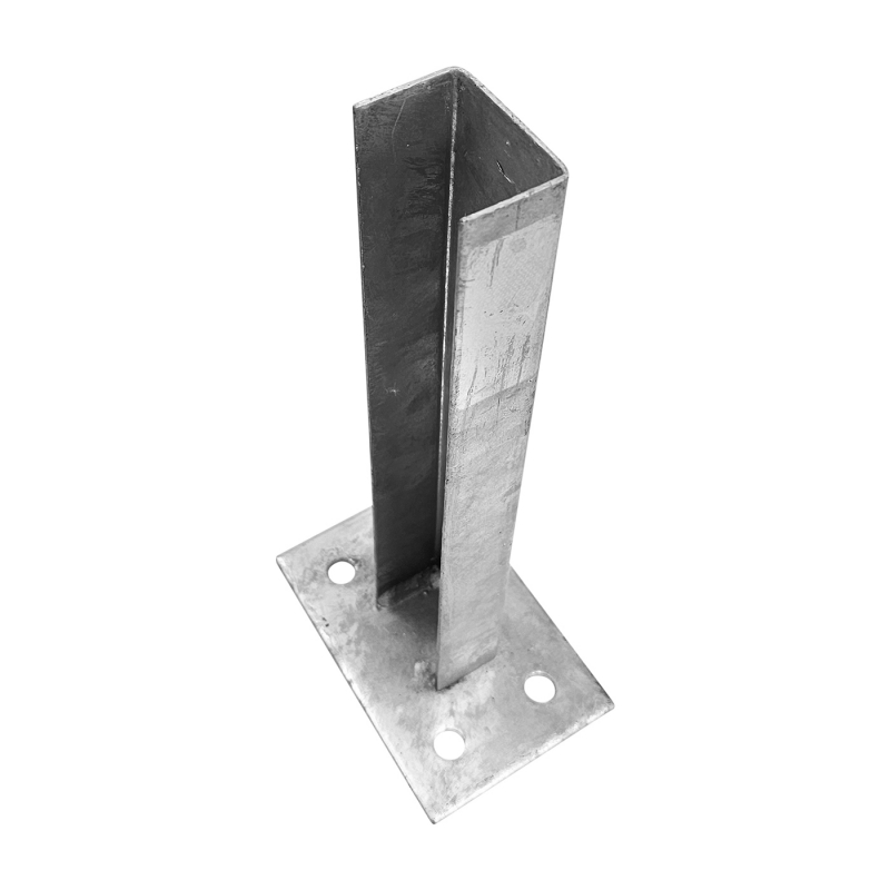 Zn patka k montáži sloupku na betonový základ pro sloupky profilu 60 × 40 mm