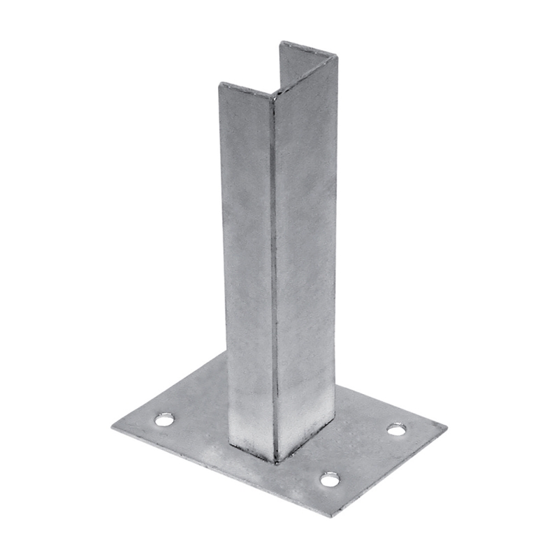 Zn patka k montáži sloupku na betonový základ - pro sloupky - profilu 60 × 60 mm