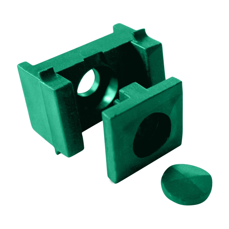 Příchytka PVC pro panely PILOFOR - PRO na sloupek 60 × 40mm, PVC, zelená