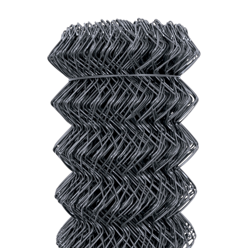 Čtyřhranné pletivo poplastované IDEAL Zn + PVC 50 (kompaktní role, bez napínacího drátu) - výška 200 cm, barva antracit (RAL 7016)