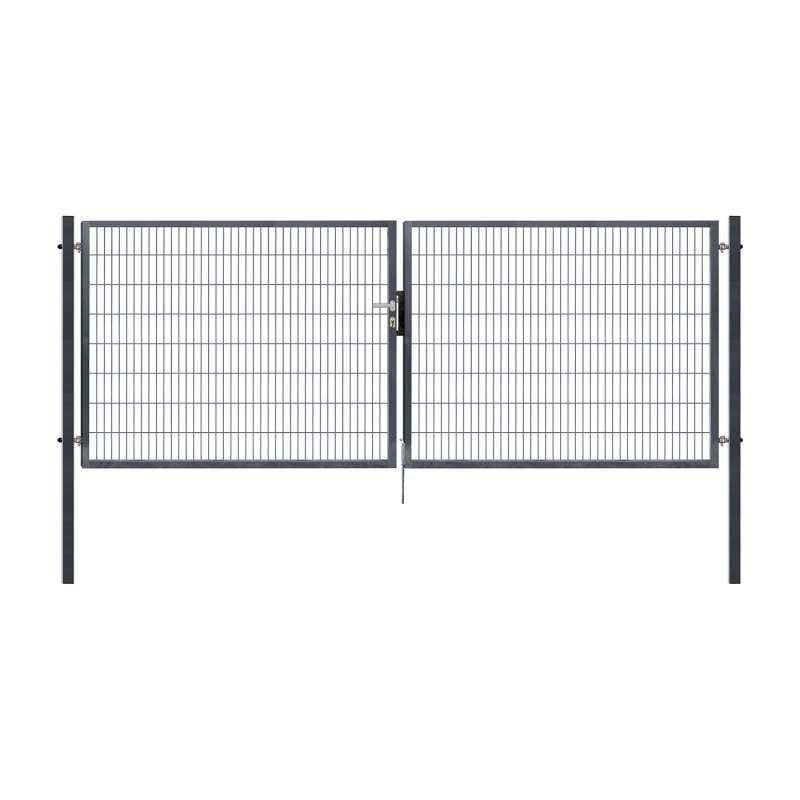 Dvoukřídlá brána PILOFOR® SUPER poplastovaná (Zn + PVC) - antracit, rozměr 4090 × 1580 mm