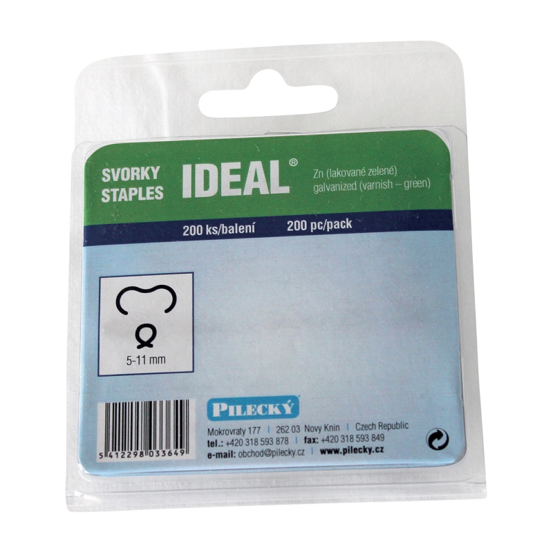 Svorka IDEAL poplastovaná (Zn + PVC), balení 200 ks