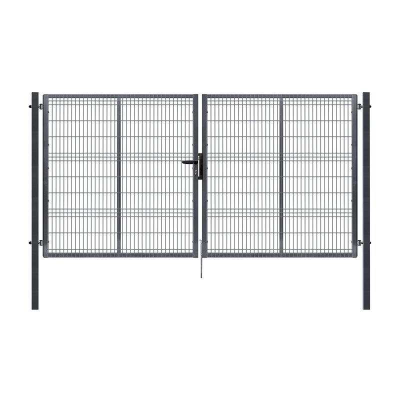 Dvoukřídlá brána PILOFOR® poplastovaná (Zn + PVC) - rozměr 4118 × 1545 mm, barva antracit