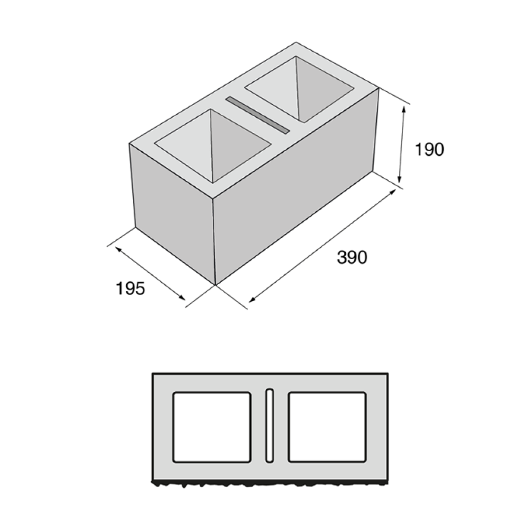 PRESBETON - FACE BLOCK - HX 2/19/B tvarovka jednostranně štípaná (Štípaný Přírodní) — foto 2