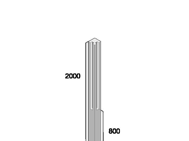 PRESBETON - Sloupek rohový, pro výšku plotu 120 cm (Reliéfní Přírodní) — foto 5