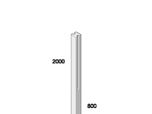PRESBETON - Sloupek průběžný, pro výšku plotu 120 cm (Reliéfní Přírodní) — foto 5
