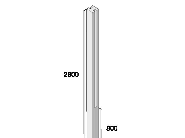 PRESBETON - Sloupek průběžný, pro výšku plotu 200 cm (Reliéfní Přírodní) — foto 5