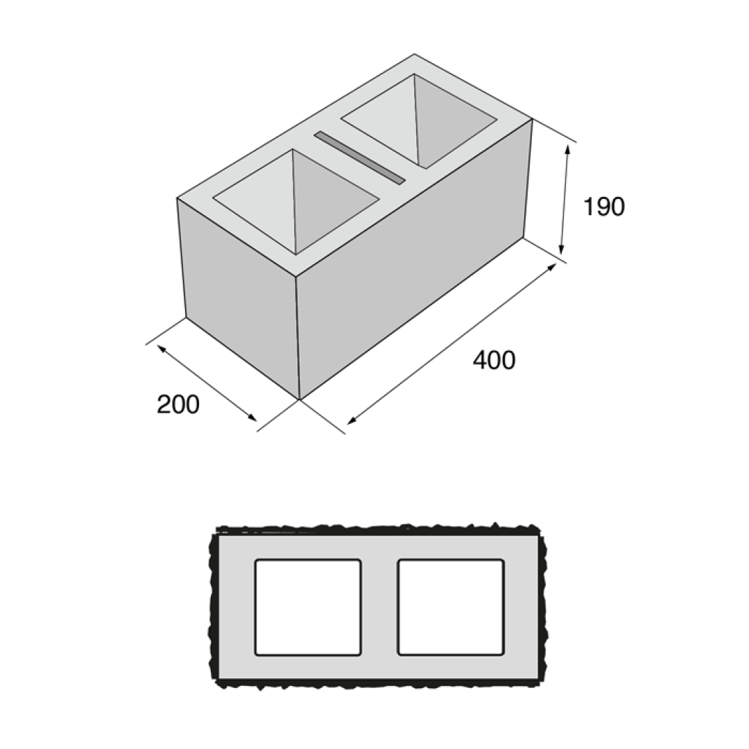 PRESBETON - FACE BLOCK - HX 2/19/5B tvarovka čtyřstranně štípaná (Štípaný Přírodní) — foto 2