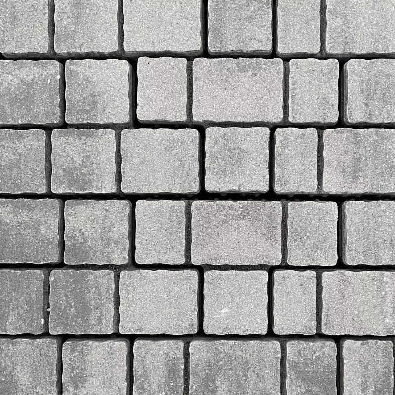 SEMMELROCK Dlažba ARTE Square kombi 8 cm PaveLock — šedočerná stínovaná
