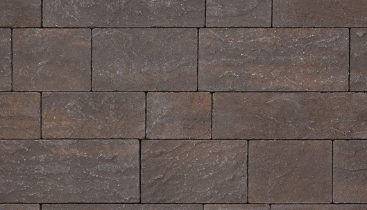 CS BETON Blok NATURBLOK 5 kamenů 150 mm — Skladba 5 kamenů 150 - caoba